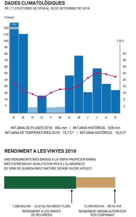 Carta de la verema 2019 a Recaredo